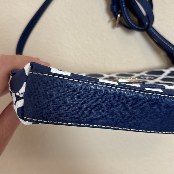 Dooney & Bourke Sanibel Becca NWOT blue and white small crossbody bag - Picture 5 of 13